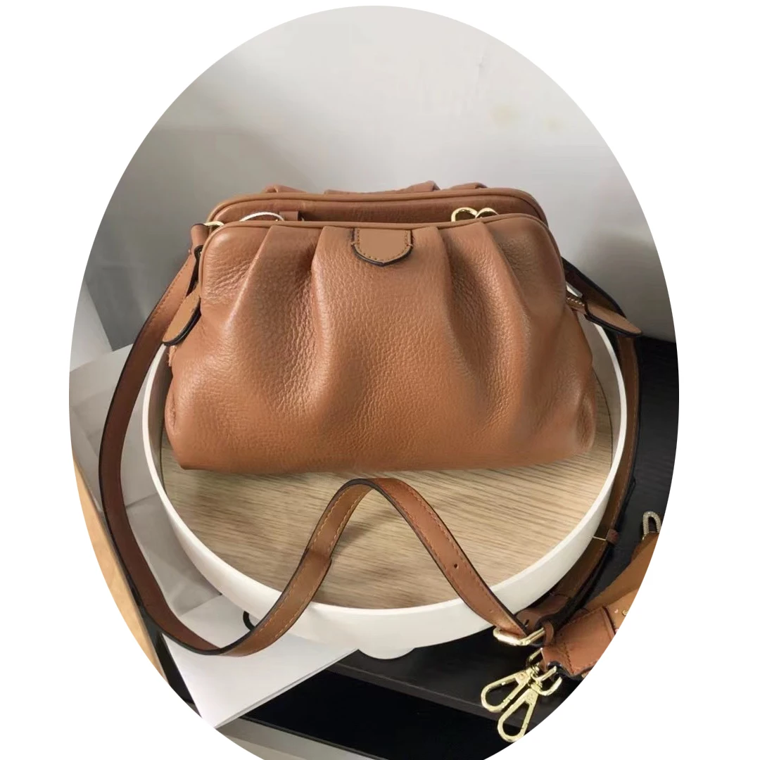 

genuine leather Shoulder bags real leather Casual crossbody bag finely selected grained cow leather wrinklesr bags hobos bags