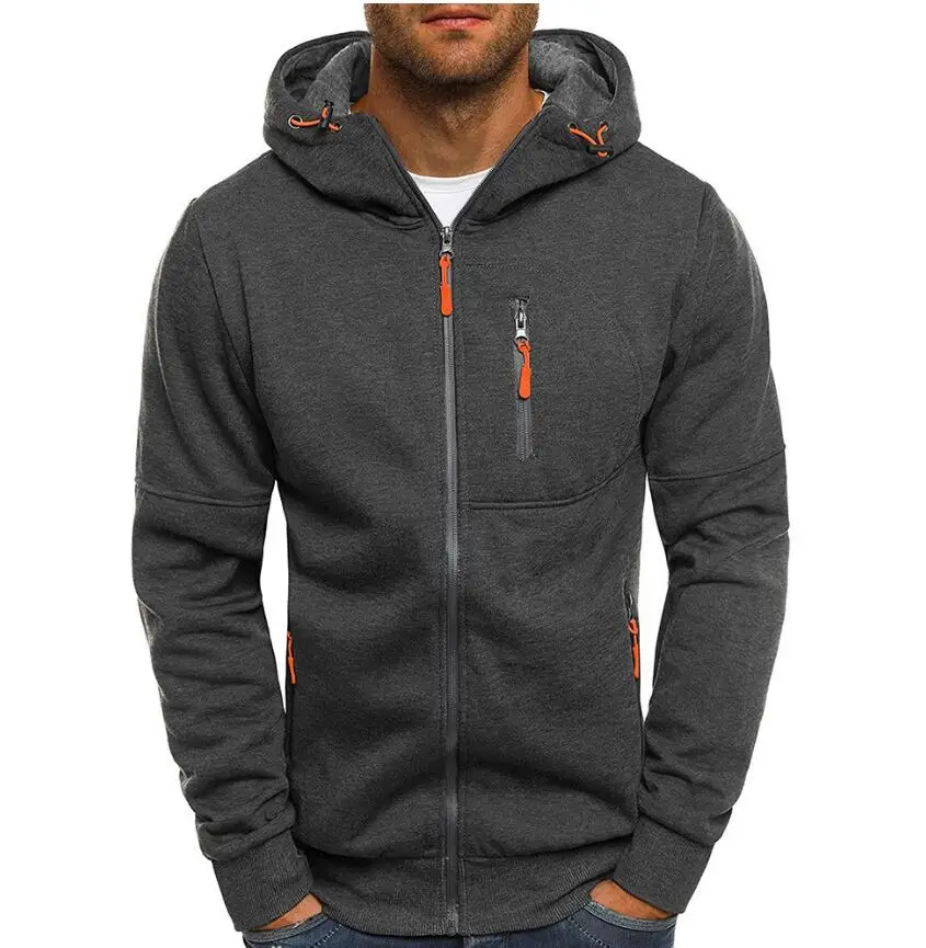 

2020 New Men's Hoodies Sweatshirts Zipper Hoodie Men Sweatshirt Solid Color Man Hoody Sweatshirts For Male hooded coat