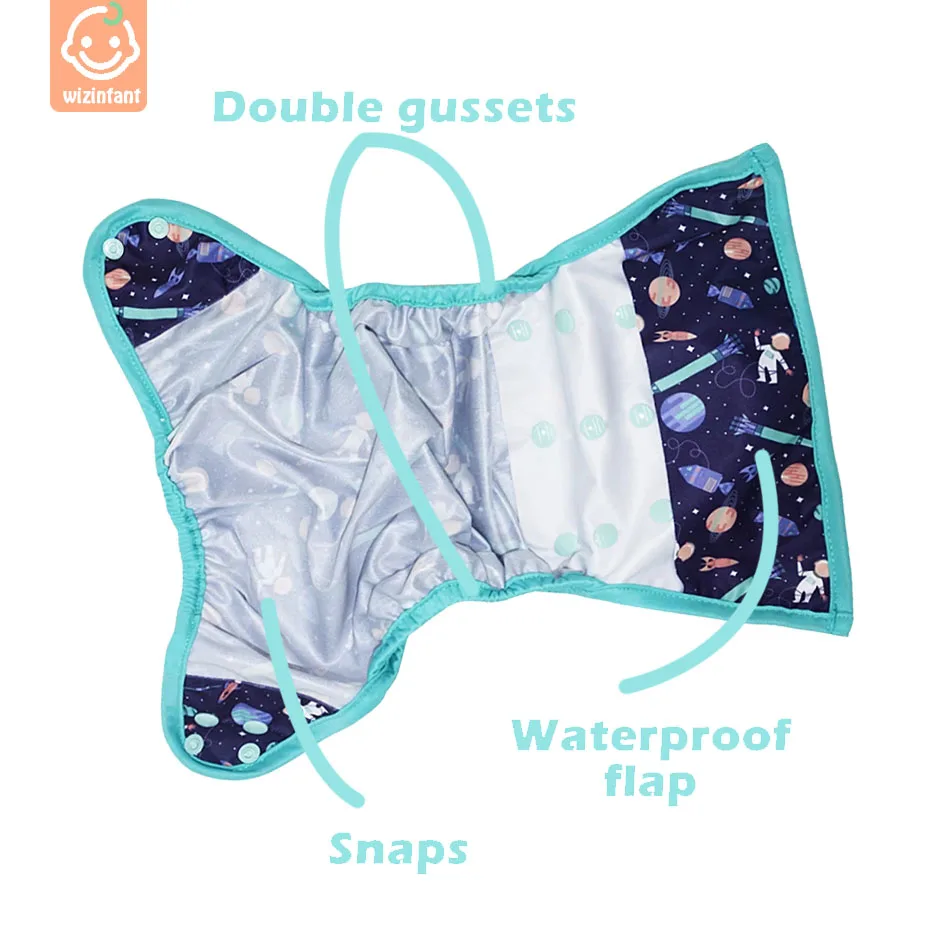 Wizinfant-funda de pa&ntilde;al de tela, con o sin inserto de algod&oacute;n de bamb&uacute;, impermeable, transpirable, tallas S, M y L, ajustable, 2 unids/lote-4