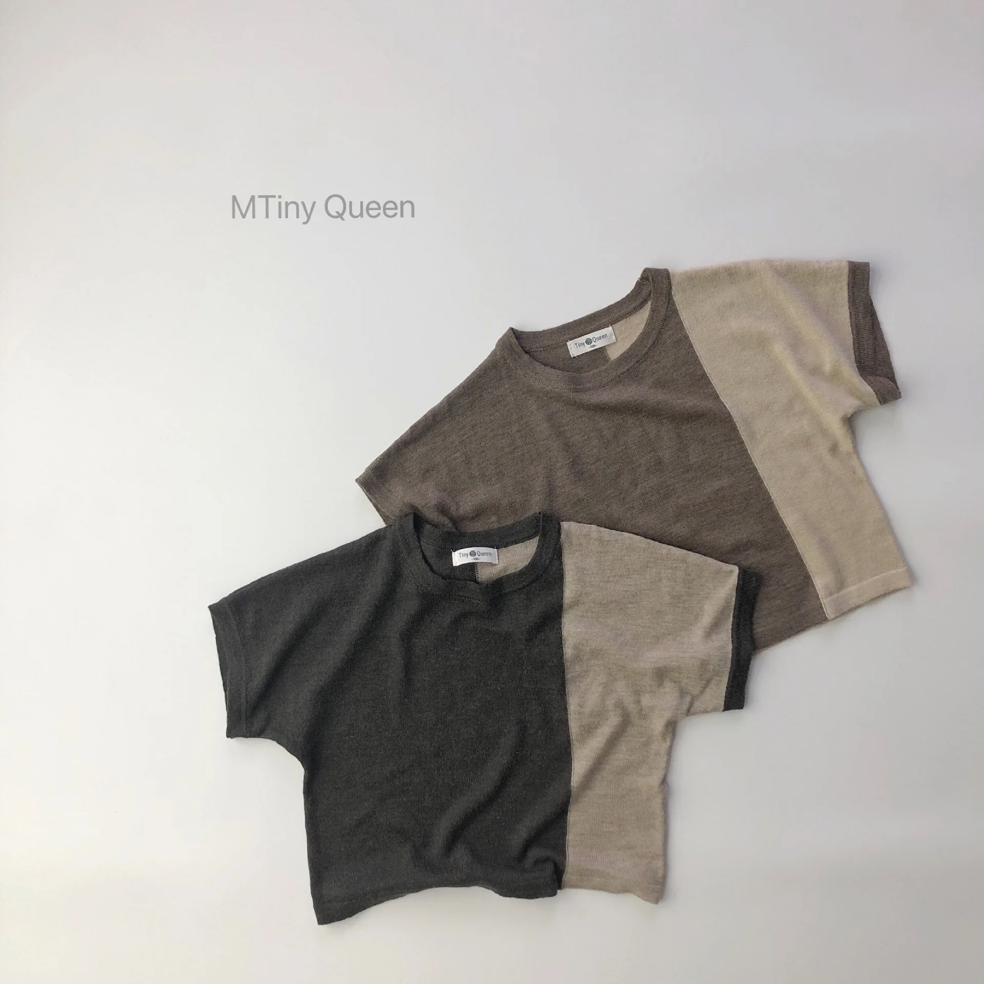 

Летние вязаные тонкие футболки в Корейском стиле для маленьких мальчиков, Детские повседневные топы для малышей, свободные топы с коротким ...