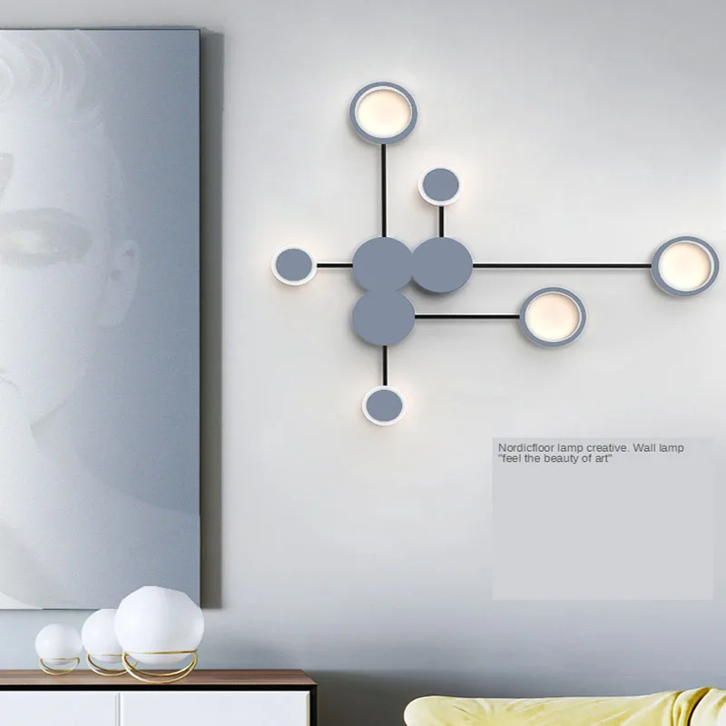 

Nordic modern wall lamp starry star LED wall lamp bedroom wall lamp restaurant LED lamp hotel LED control lamp factory direct sa