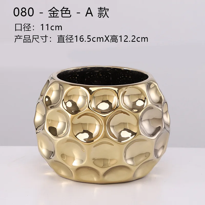 Европейская Золотая ваза с большим горлом организация цветов настольное