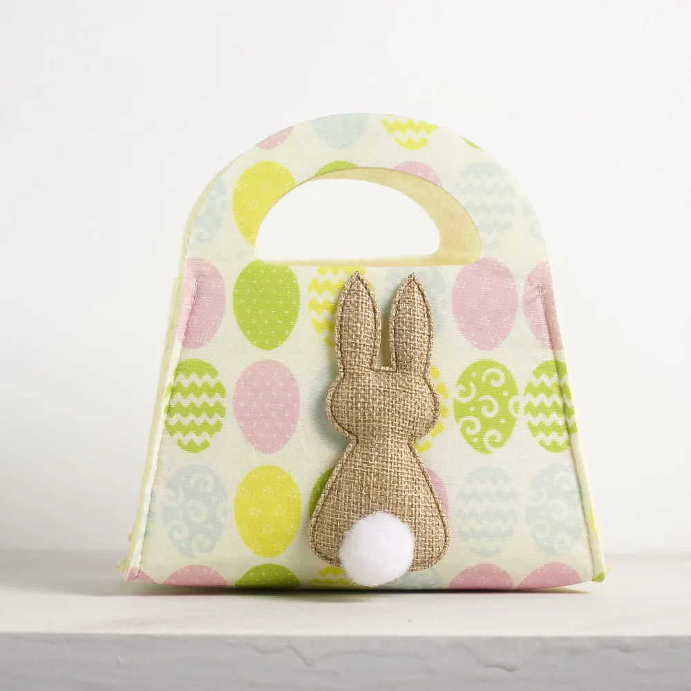 Пасхальное украшение корзина для хранения пасхальных яиц кролик тканевые