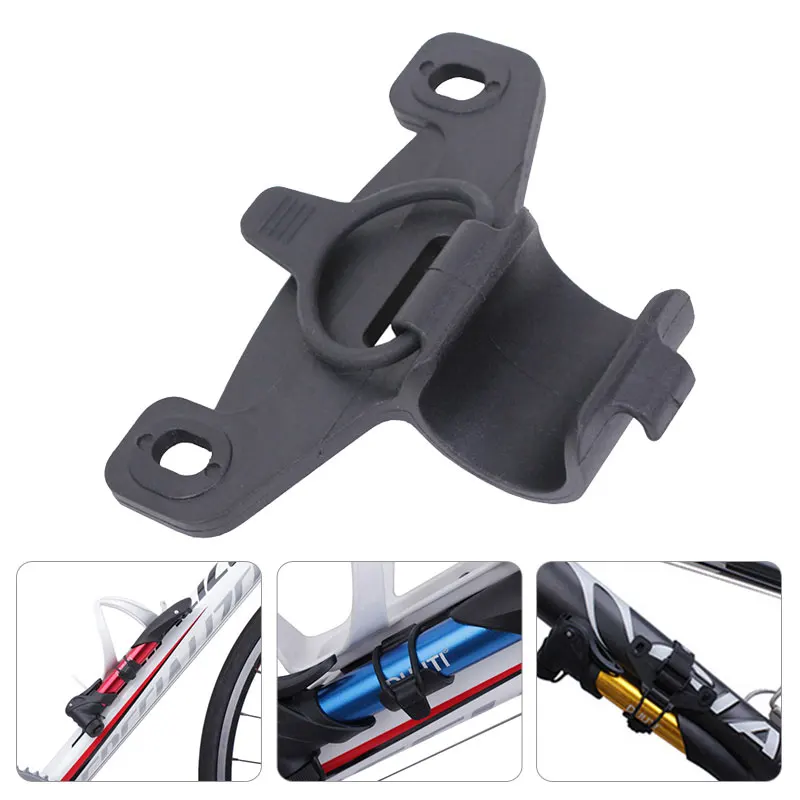 

1pcs bicycle pump holder silicone strap air pump clamp fixing clip S8B0860
