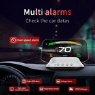 Автомобильный проектор Hud, многофункциональный проекционный дисплей на лобовом стекле, Obd2 + gps, умный спидометр, автоматический манометр, система сигнализации Turbo Boost