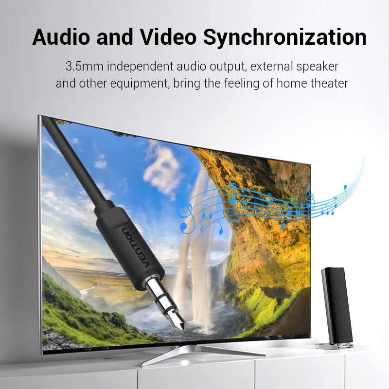 Vention HDMI VGA кабель с разъемом 3 5 мм Micro USB питания для ноутбука ПК Montion TV Box проектор