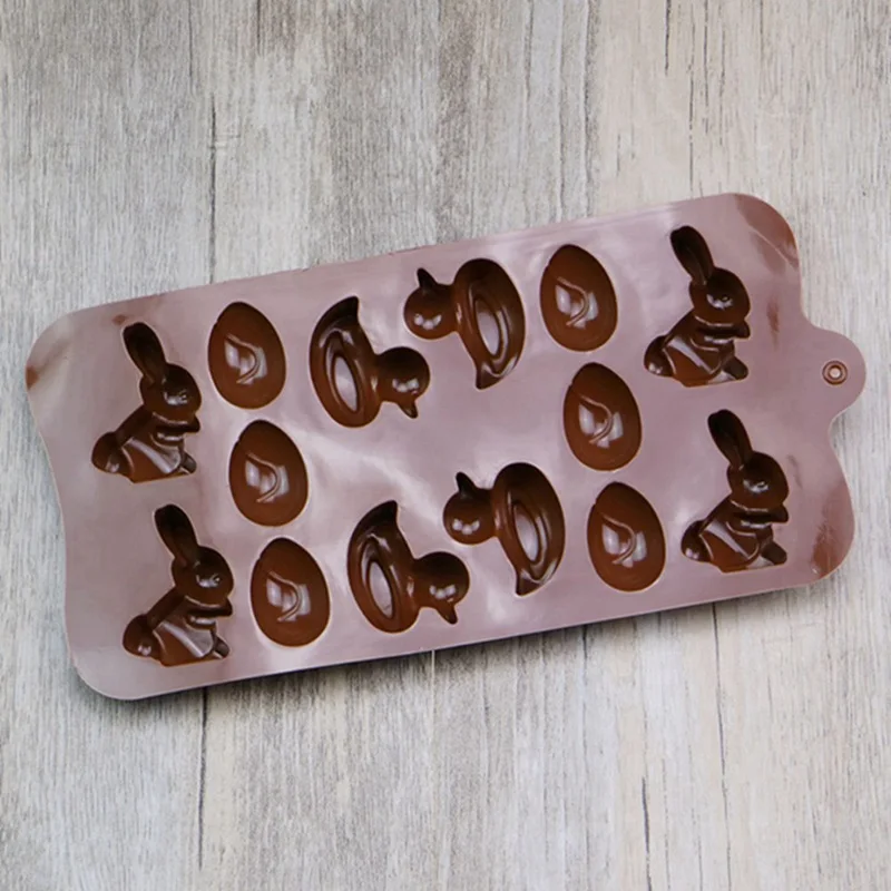 Кролик яйцо Пасхальный шоколад торт лед кубик печенье силиконовая форма для