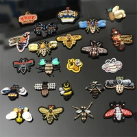 10pcslot handmade crystal rhinestone beaded sequin patch bees fashion sew on pearl patch for clothes beaded applique cute diy