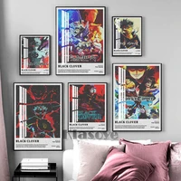 black clover japan anime poster hot cartoon wall art pictures canvas painting modern living room kids bedroom decor child gift
