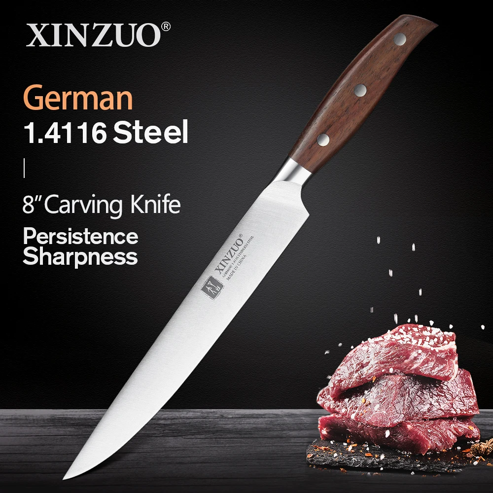 Нож для нарезки мяса XINZUO 8 дюймов немецкий нож из нержавеющей стали DIN 1 4416