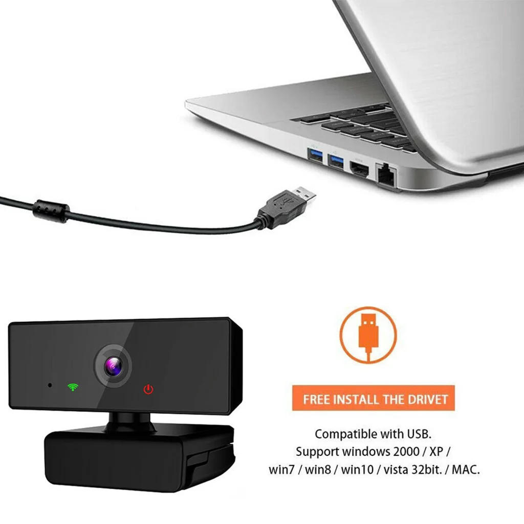

C80 HD Webcam Streaming Webcam USB Camera Webcam 1080p, Web Cameras for Computers PC Laptop Desktop