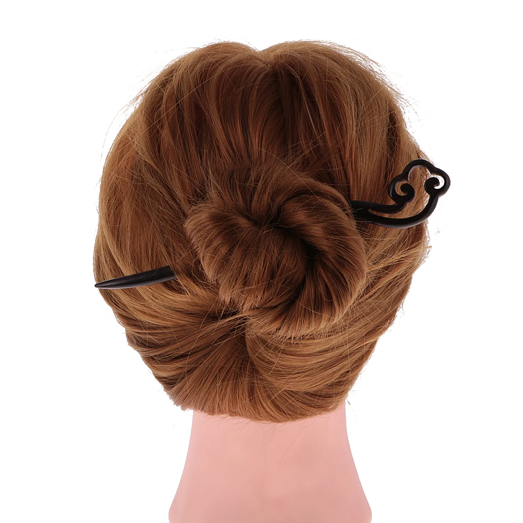 6 шт. Китайская классическая женская заколка для волос ручная работа черная