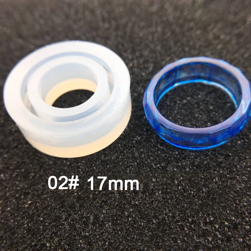 17mm-2 Ассорти DIY Силиконовое кольцо формы для смолы ювелирных изделий ремесло эпоксидные формы - Цвет: 17mm-2