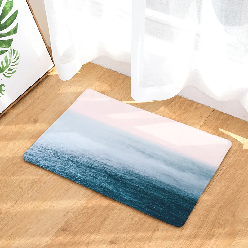 CAMMITEVER Blue Waves Sea Landscape Rug Floor Mat Home Decoration Accessories Carpet Rugs for Living Room | Дом и сад