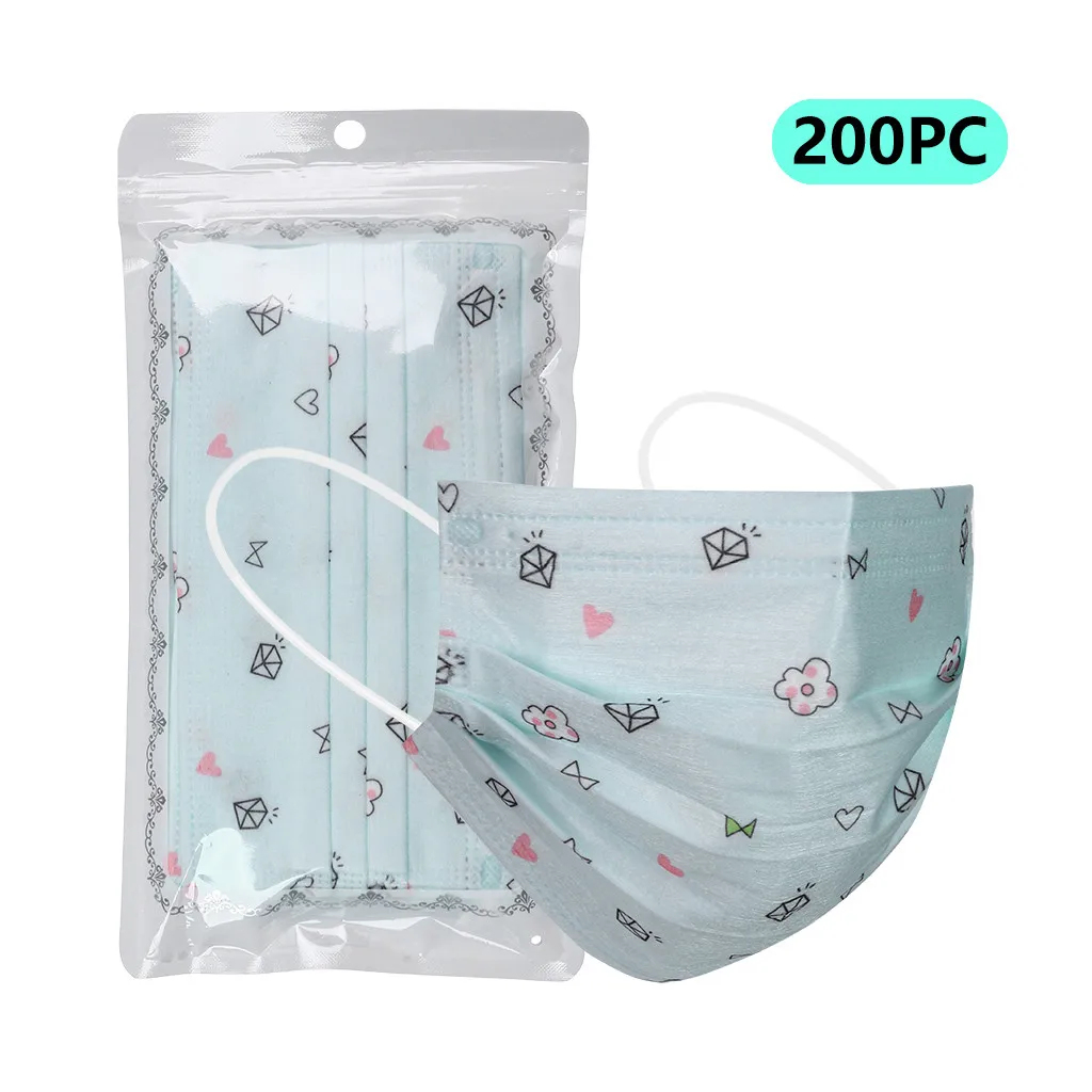 

200pcs Halloween Cosplay Disposable Mask For Face Women Christmas Masks Scarf Noel Mascarilla Desechable Navidad Masque Маска