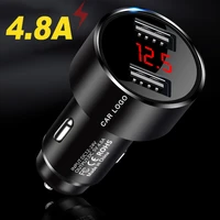 4 8a fast charging dual 2 port usb car charger adapter for mobile iphone for peugeot 207 308 3008 206 307 508 407 2008