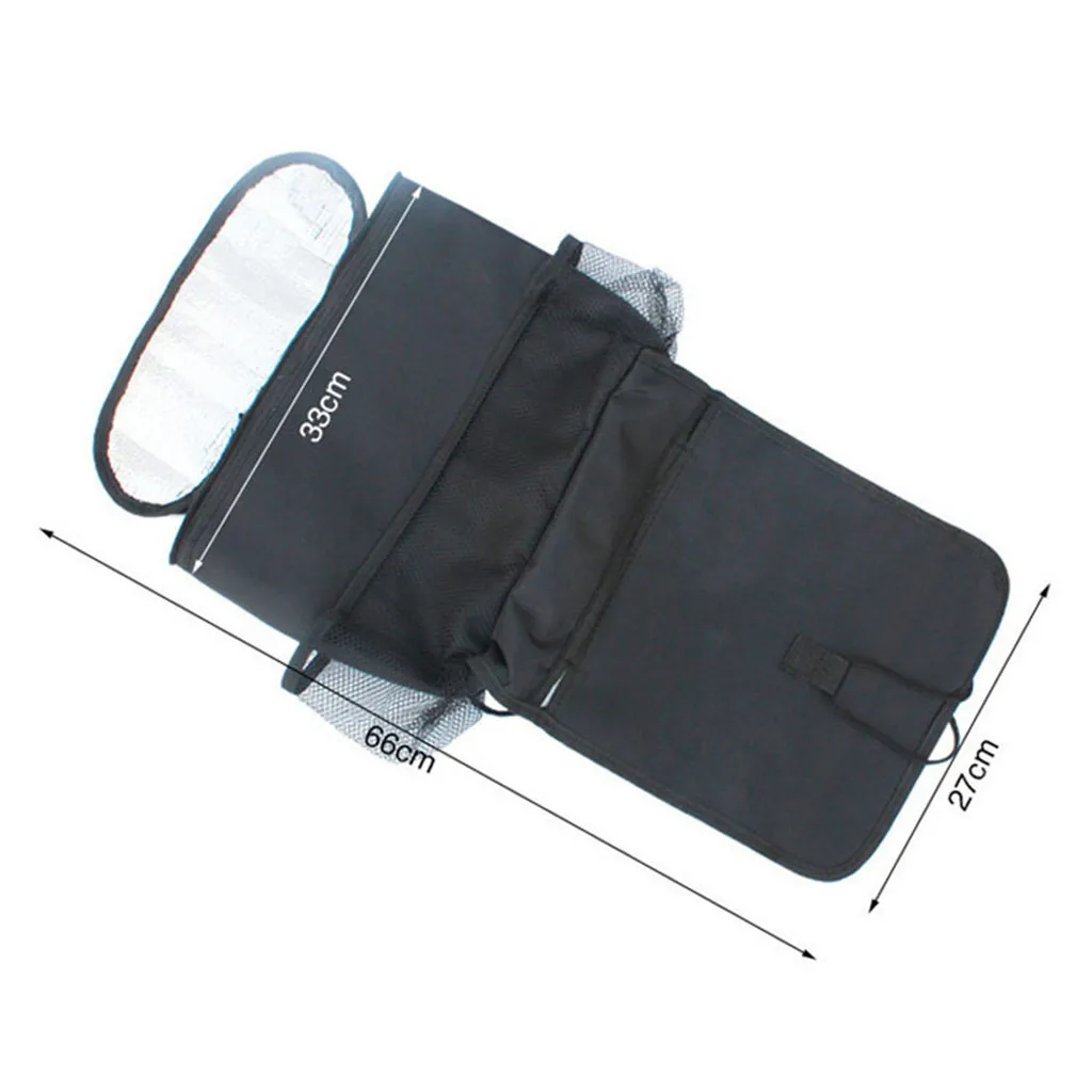 

Car Seat Back Multi-Pocket Ice Pack Bag Hanging Organizer Collector Storage Box Car Interior Accessories Black Stowing Tidying