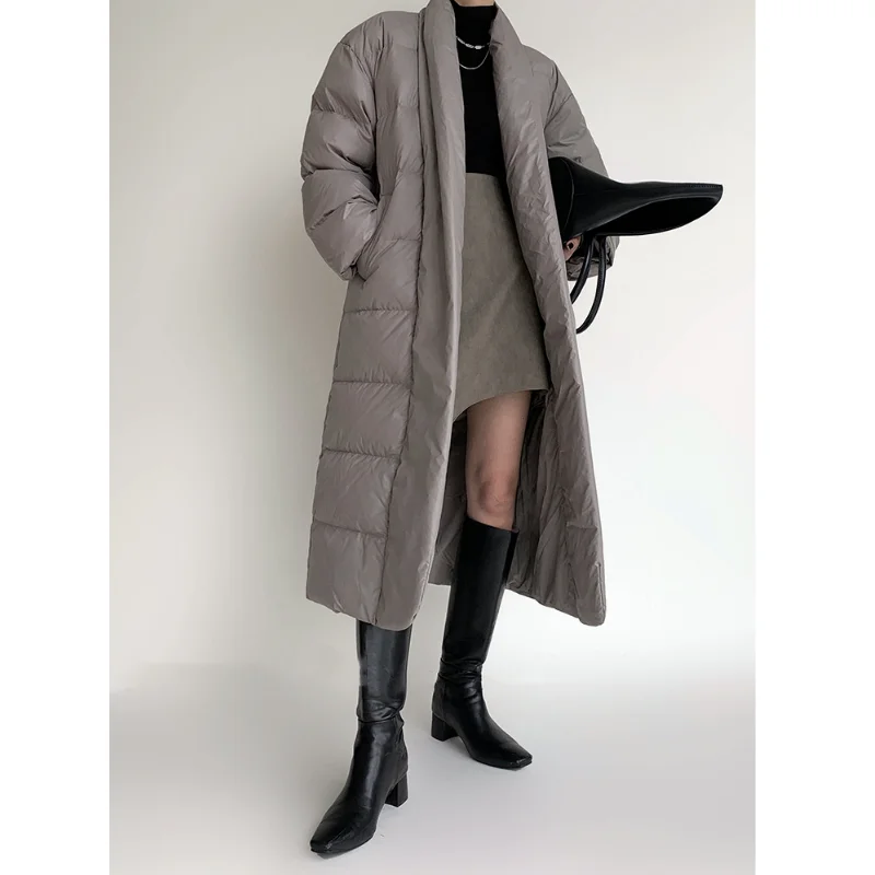 LUXUV New Winter Hooded 90% White Duck Down Jacket Waterproof Women Coat Long Thick Warm Parka Female Puffer Feather Overcoat