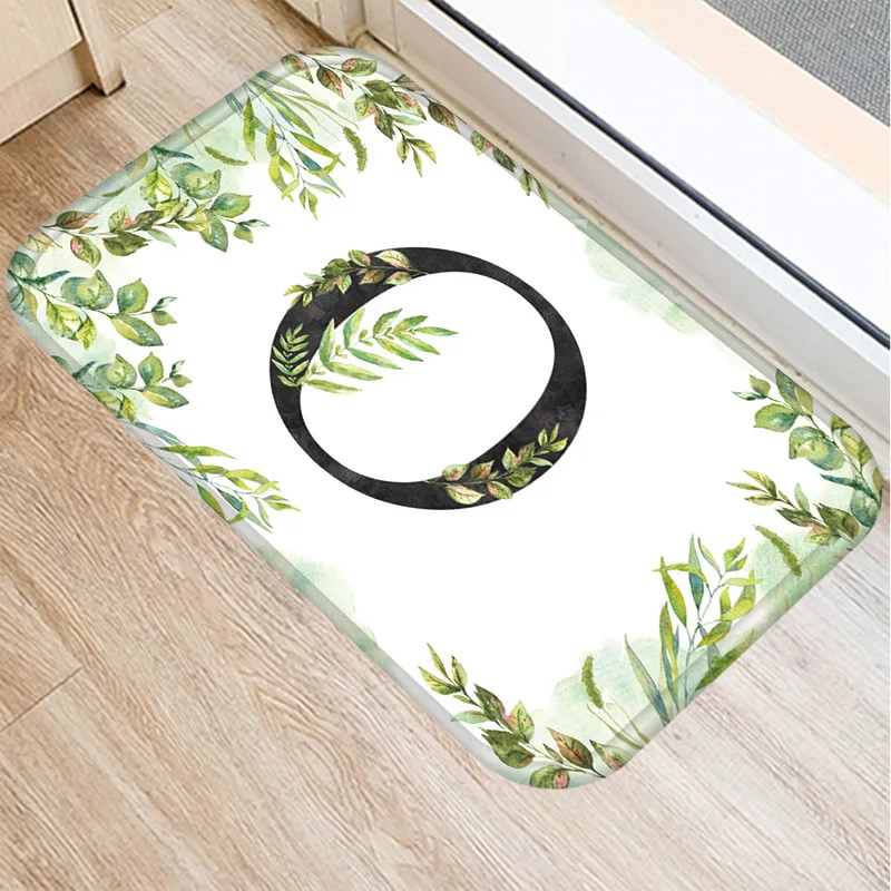 Ковриков Коврик для прихожей листья с буквенным принтом простая классическая