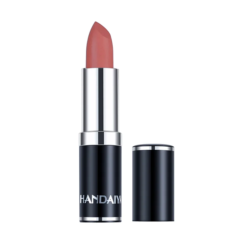 HANDAIYAN Matte Nude Velvet Lipstick Lips Makeup Brighten Shimmer Glitter Lip Stick Waterproof Metallic Shine Balm Cream Pen |