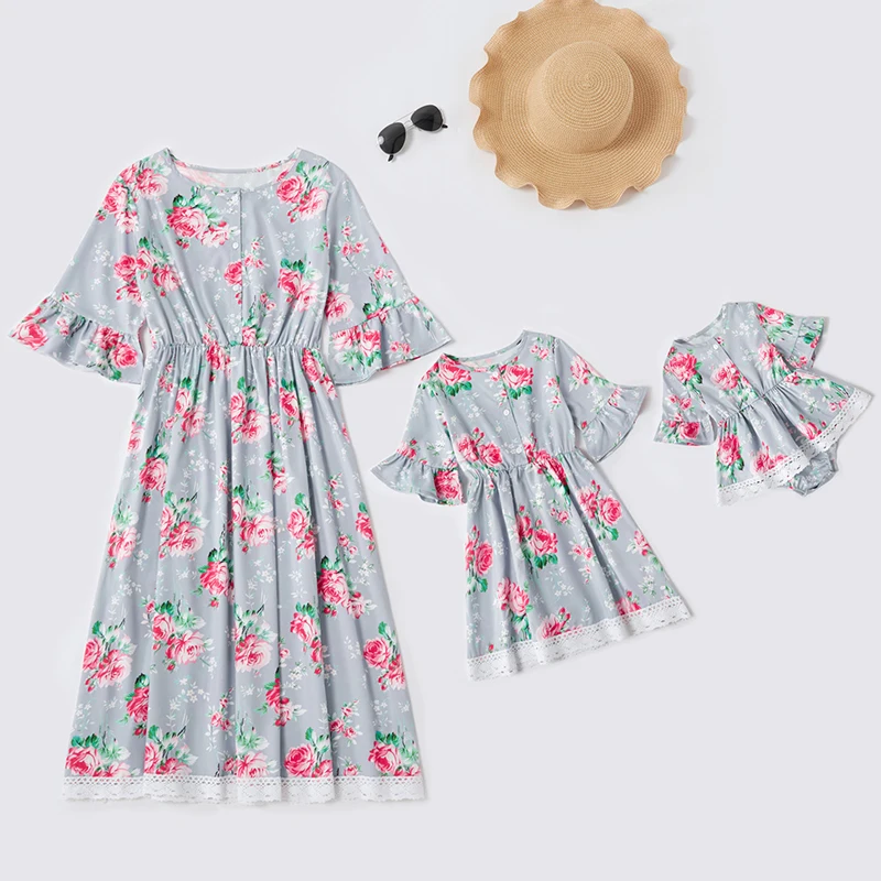 

Платье для мамы и дочки; Одинаковая летняя одежда для всей семьи; Одежда для мамы и дочки; Одежда для малышей