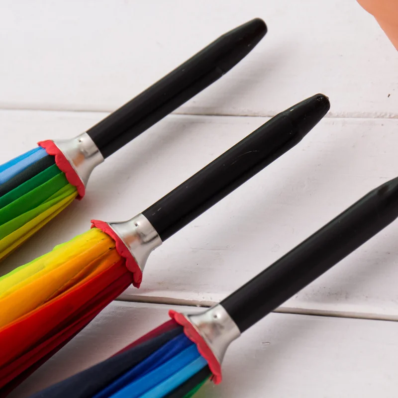 Новинка 2021 длинная ручка автоматический парашют прямой креативный Радужный Зонт