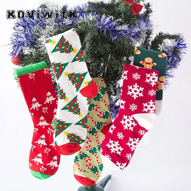 Зимние женские короткие носки белые модные Носки с рисунком снежинок