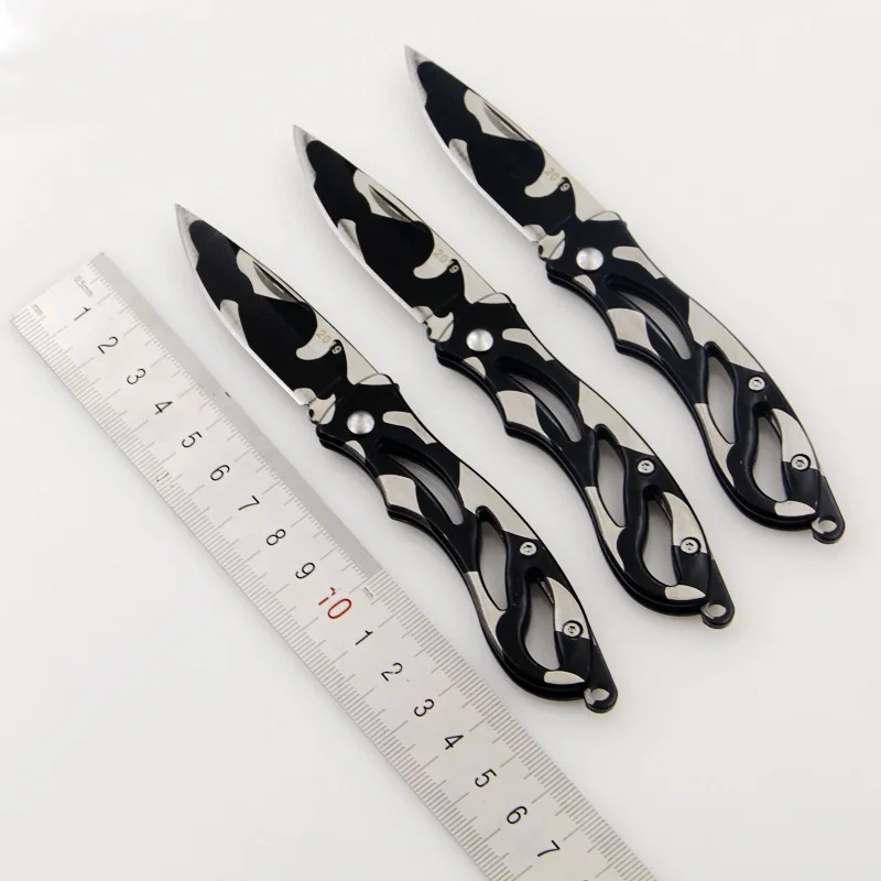 

Folding Knife Stainless Steel Handle Fruit Knife Outdoor Tactical Survival Hunting Knife Camping Military Defense EDC Tool Gift