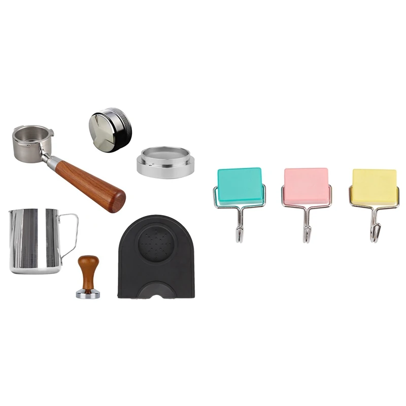 

3X Super Suction Magnetic Hooks Stick Hook with Coffee Utensil Sets Coffee Bottomless Portafilter