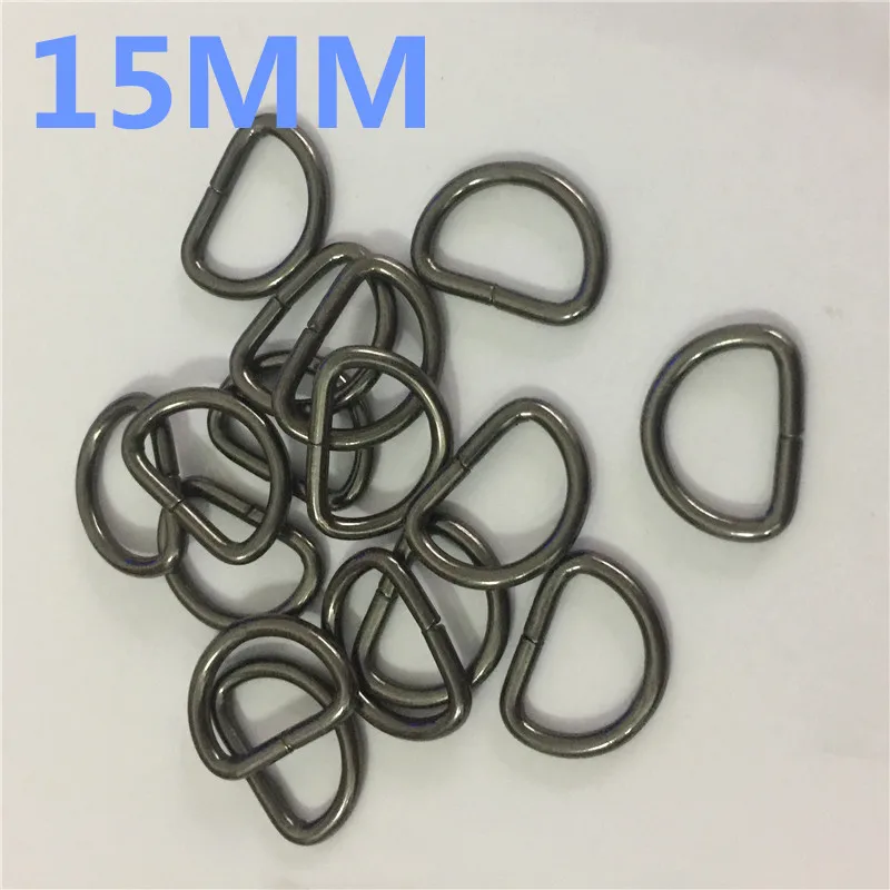 100 шт. 15 мм пистолет черный не сварное кольцо D Dee металлическая Регулируемая