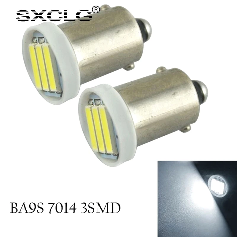 

SXCLG 4 шт. Светодиодная лампа для освещения салона автомобиля BA9S T4W T2W T3W H5W авто лампы DC12V холодный белый Чтения Купол фонарь освещения номерног...