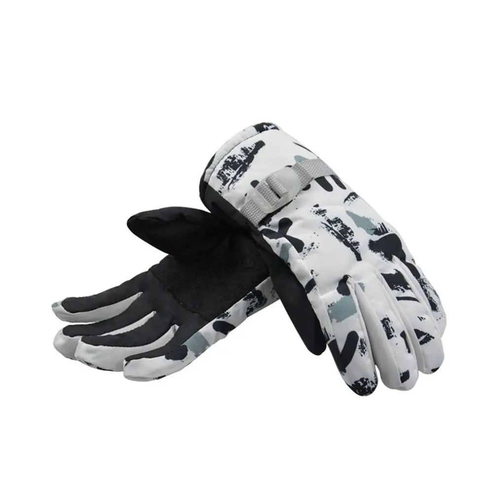 

Winter Snowboard Ski Gloves PU Leather Non-slip Touch Screen Waterproof Motorcycle Cycling Fleece Warm Snow Gloves Unisex 2021