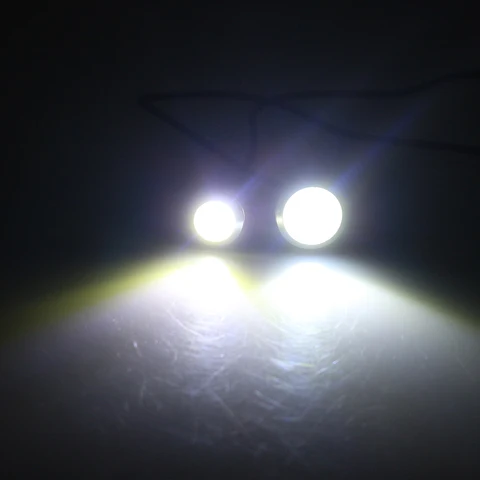 AOTOMONARCH, 10 шт., 18 мм, 23 мм, 12 В, белый светодиодный светильник, «Орлиный глаз», Автомобильные противотуманные фары, дневные, обратные, резервные парковочные сигналы, черный/серебристый корпус J