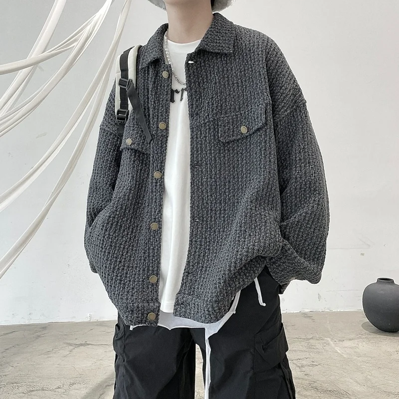 

Blue Black Oversized Denim Jacket Men Fashion Retro Plaid Denim Jacket Men Streetwear Loose Hip-hop Bomber Jacket Mens Outwear