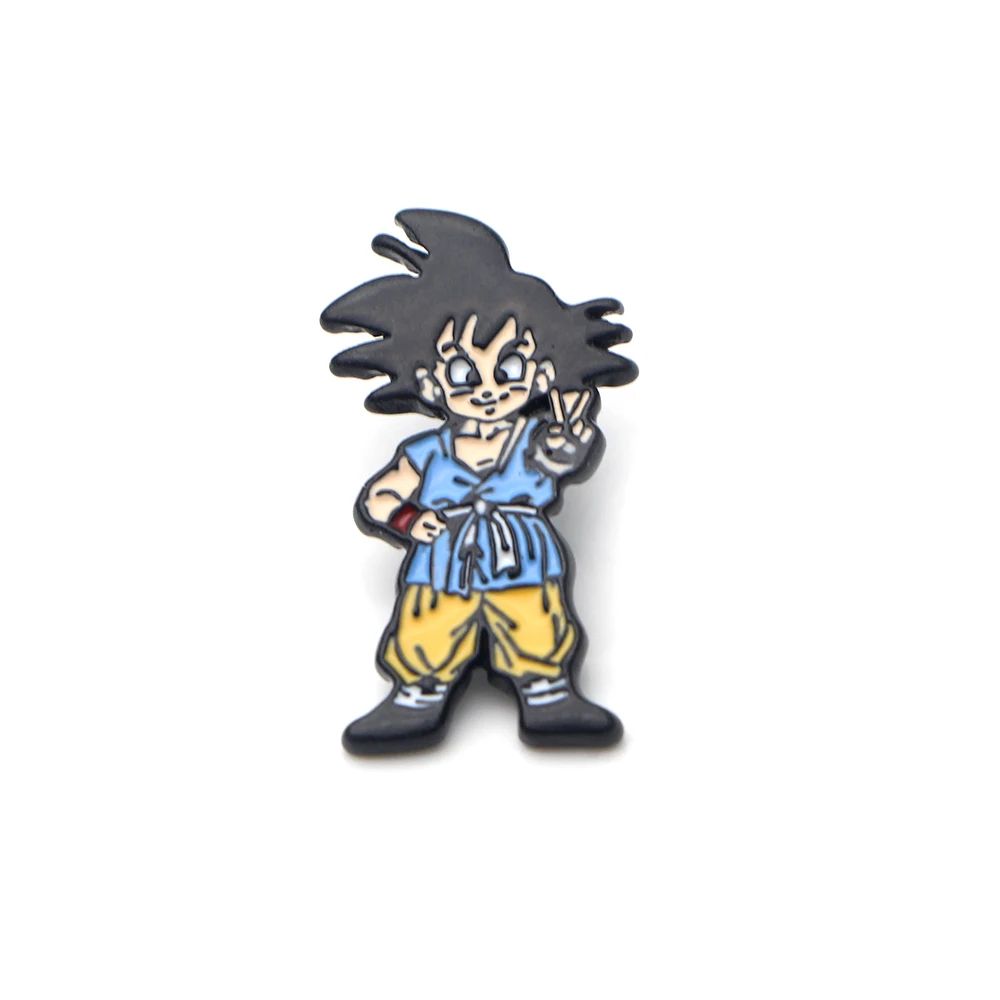 1 DMLSKY аниме Dragon Ball Z мультфильм Металлические Булавки эмалированные Броши для женщин и мужчин Нагрудный значок для рюкзака джинсовая булавка Воротник Подарок M4092 - Окраска металла: 1