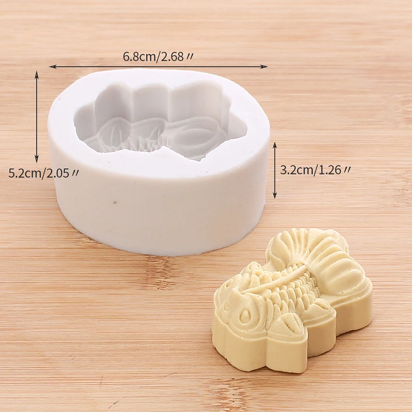 Силиконовая форма для выпечки в виде золотой рыбки десерт помадка мусс торт луна