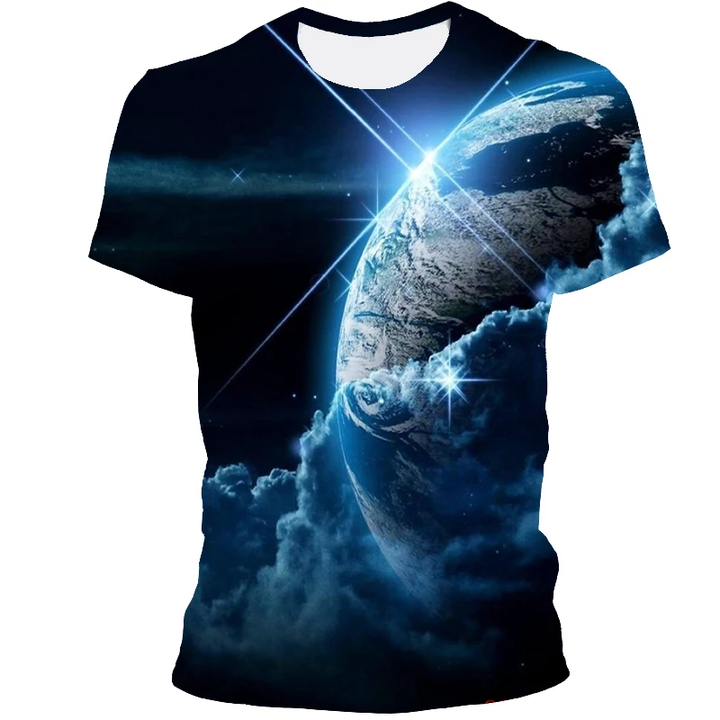 

2021 new summer T-shirts for men, women and kids, starry sky and climate pattern fashion, alternative style 3DT shirts