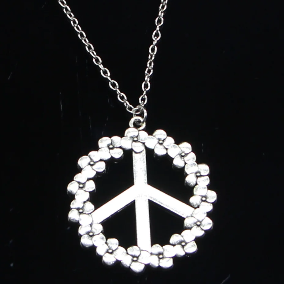 Новое модное ожерелье 38 мм подвеска с символом мира короткое длинное женское