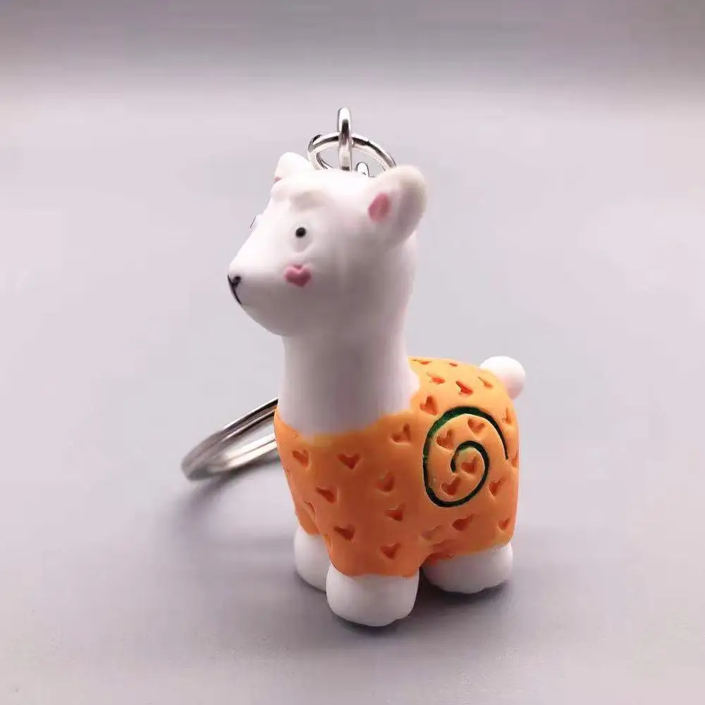 2020 Творческий смолы окрашены Альпака для цепочек ключей сумок мобильный телефон