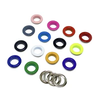 100pcs 5mm metal eyelets with washer leather craft repair grommets round eye rings for shoes bag clothing leather belt hat