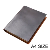 new arrivals classic business notebook a4 genuine leather cover loose leaf notebook diary travel journal sketchbook planner