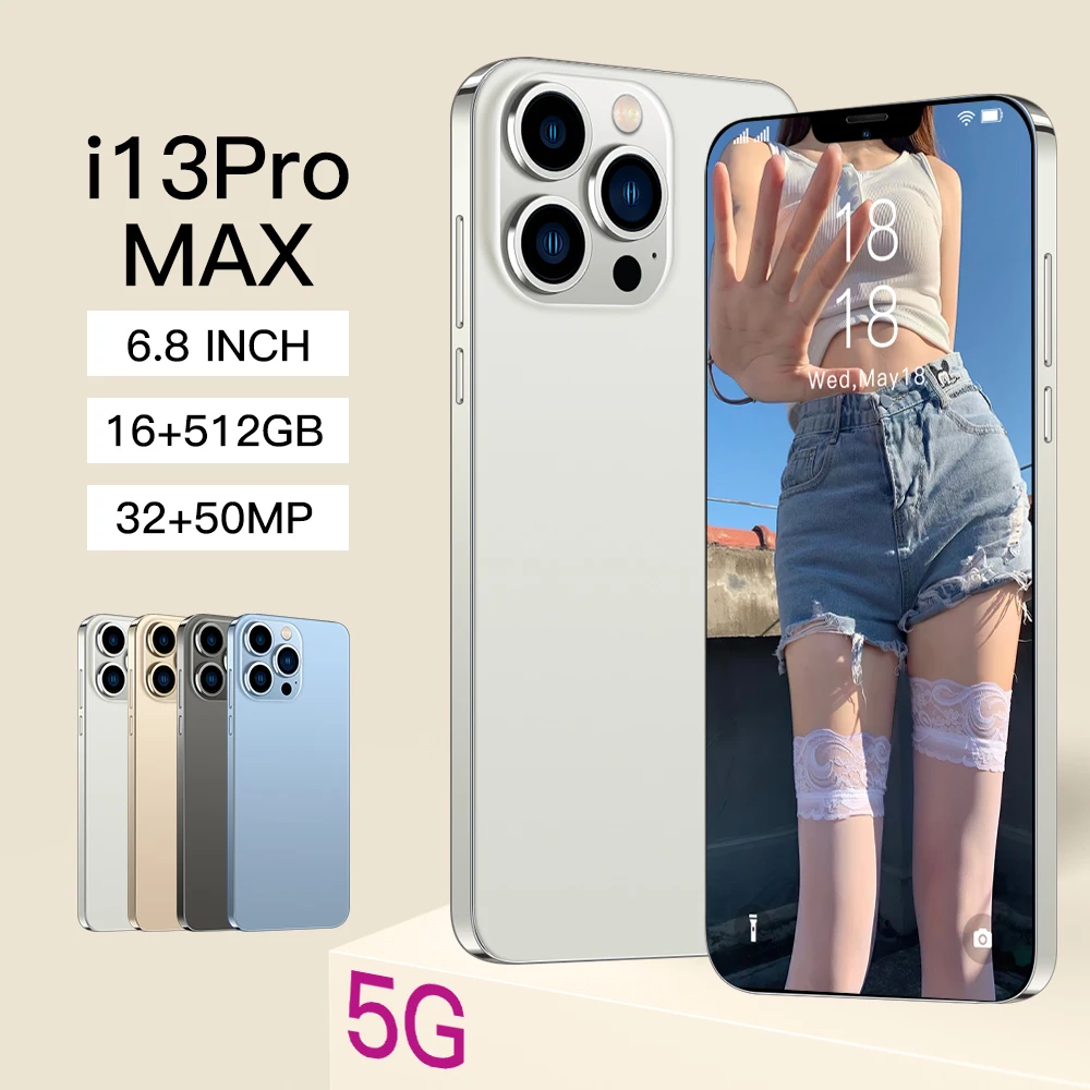 Global Version I13 Pro Max 5G Smartphone 512GB 10 Core 6.7 Inch Celular 6800mAh Cellphone Android Mobile Phone Unlock telephones
