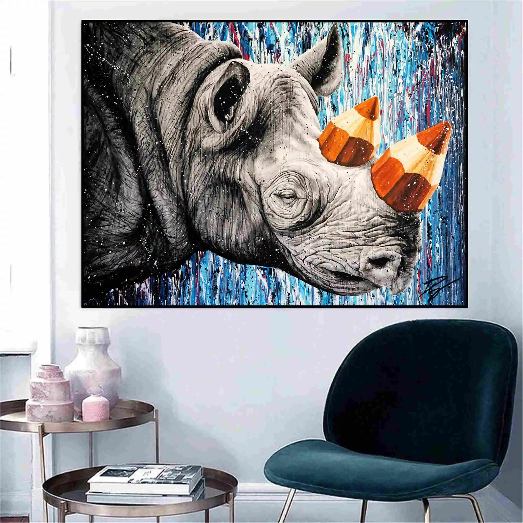 

The Last Color Canvas Oil Painting, Graffiti Art, Modern Pop Art, Graffiti Style Original Oil Painting, NOT PRINT
