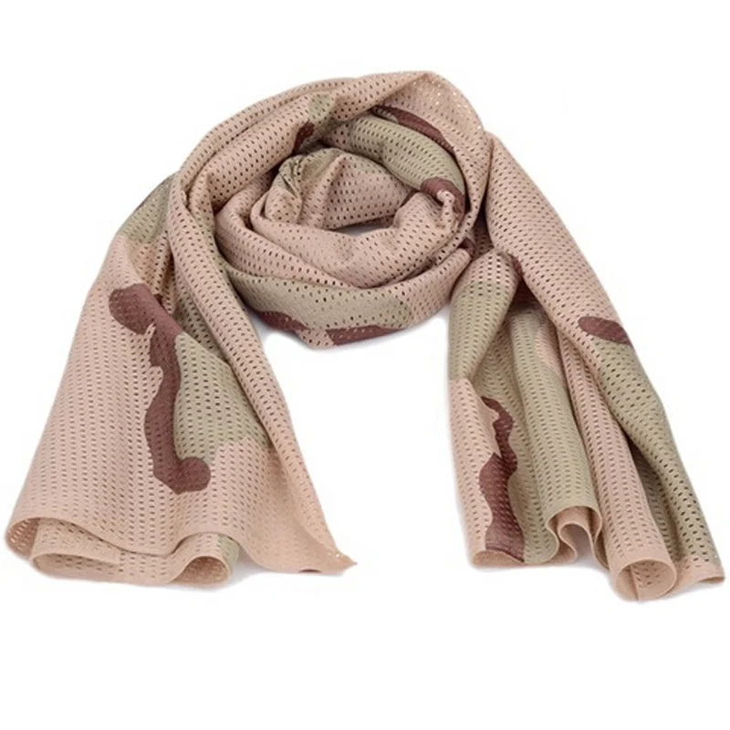 Тактический Камуфляжный Военная сеть шарф сетчатый мужской дышащий Шарф для