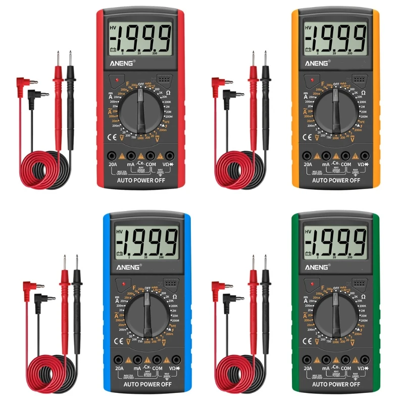 

Electric Handheld Tester Meter AN9205A AC DC LCD Display Multitester Digital Multimeter Multimetro Ammeter