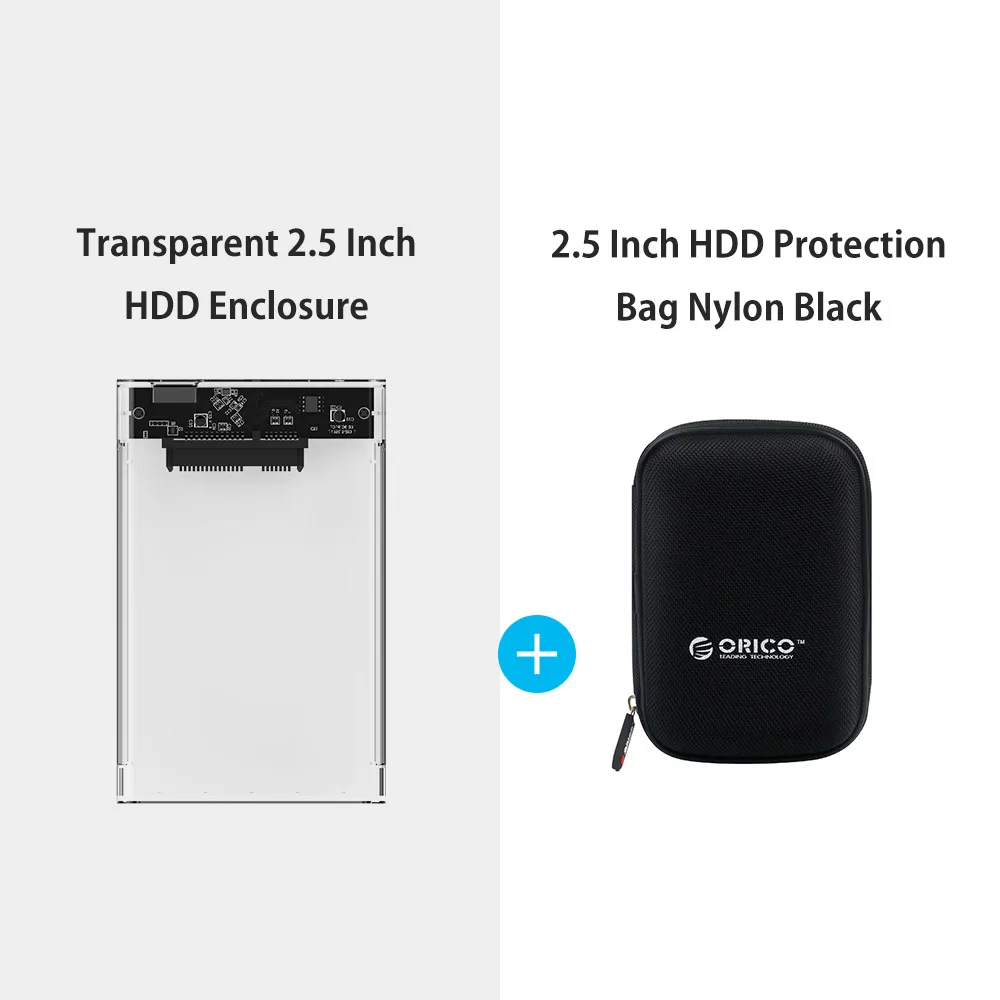 Прозрачный чехол ORICO для жесткого диска 2 5 дюйма с интерфейсом USB3.0 на Sata 3 0