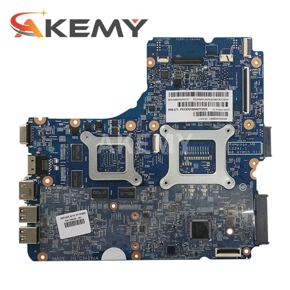 AK 734083-001 734083-601 734083-501 Материнская плата для HP ProBook 450-G1 450 440 470 G1 PC материнская 48.4YW03.011