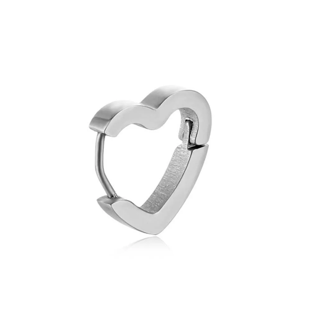 

Korean Love Ear Buckle For Women Hollowed Heart-Shaped Hoop Earrings Fashion Jewelry