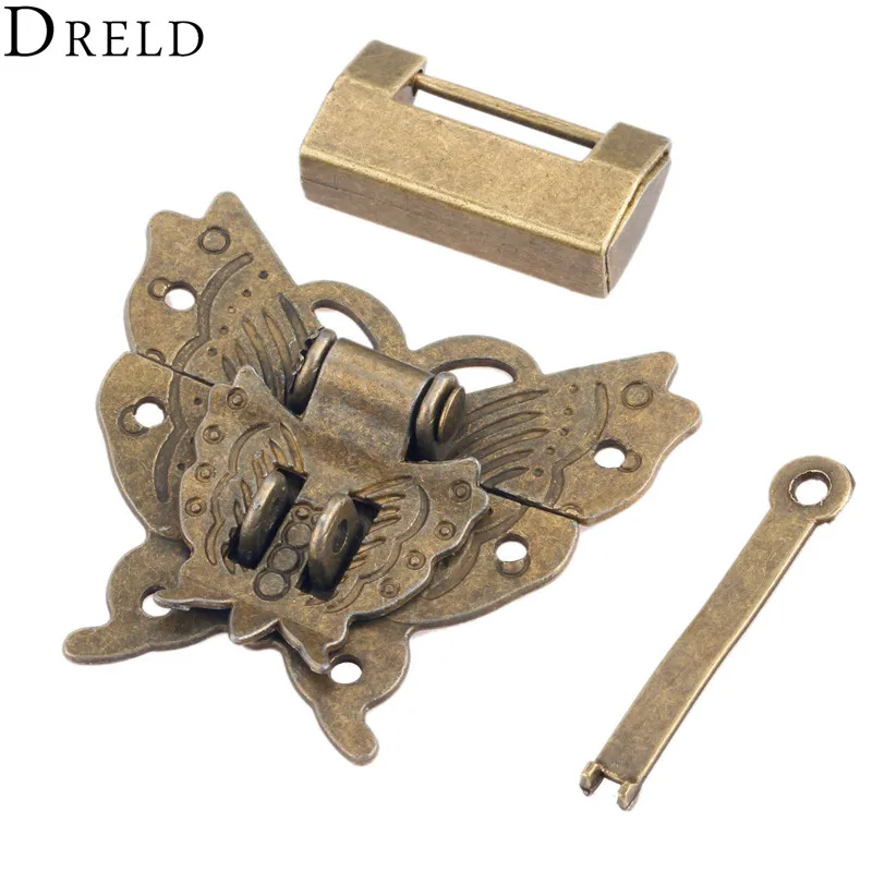 DRELD латунная фурнитура винтажная деревянная коробка тумблер для шкафа защелка с