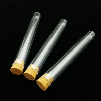20x153mm clear plastic test tubes with cork stopperscented tea tube party candy bottle round bottom wedding gift vial